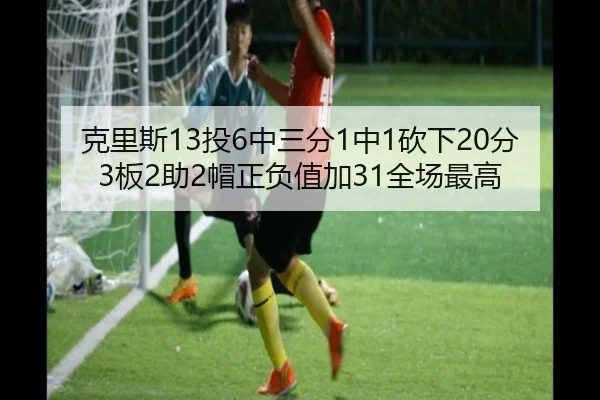克里斯13投6中三分1中1砍下20分3板2助2帽正负值加31全场最高